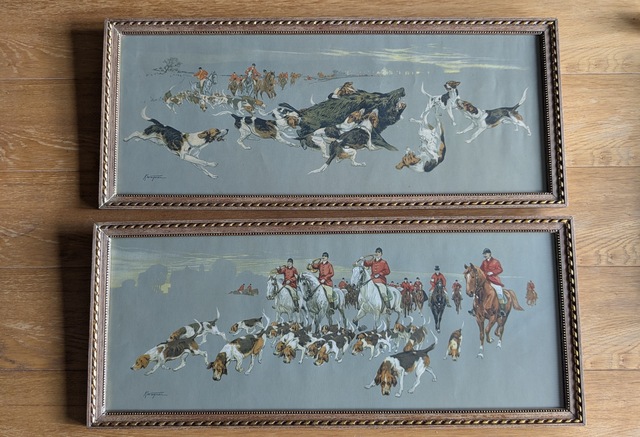 Le départ pour la chasse et l'Hallali du sanglier